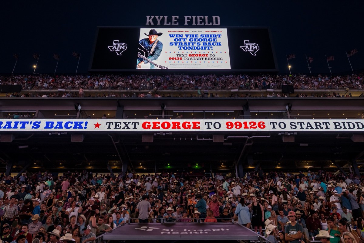 IMAG screen — TEXT GEORGE TO 99126